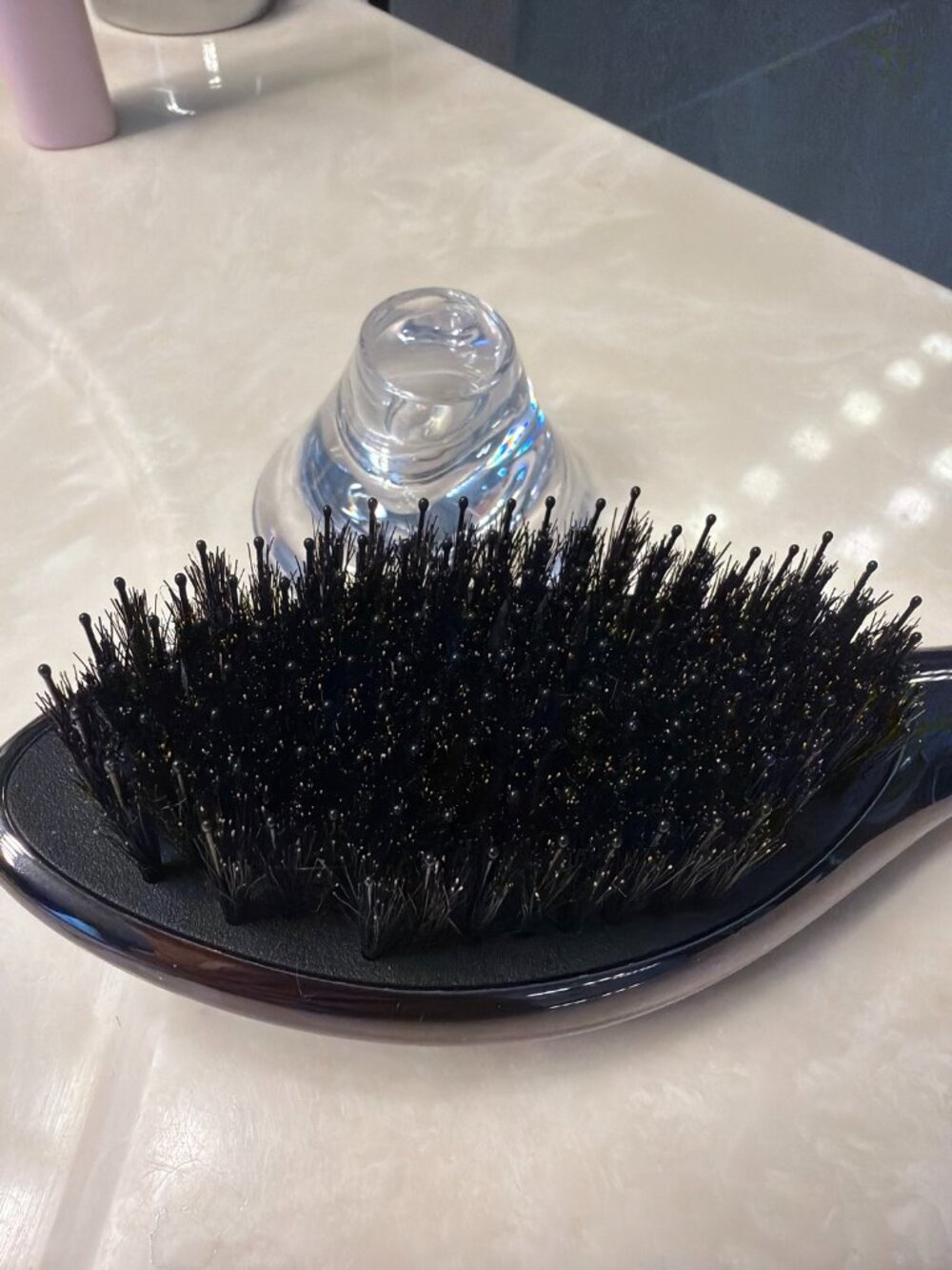 ReFa Bristle Natural Hairbrush Black Chrome with Stand Japan